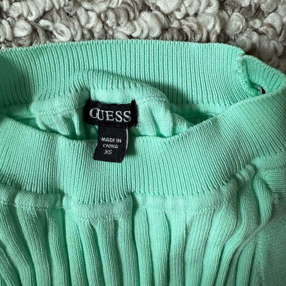 GUESS Mint Ribbed Sweater